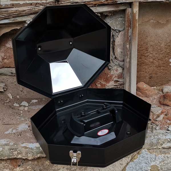 Estuche para sombrero vaquero, vista por dentro