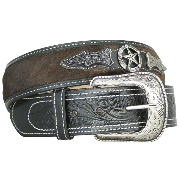 Cinto vaquero de pelo negro